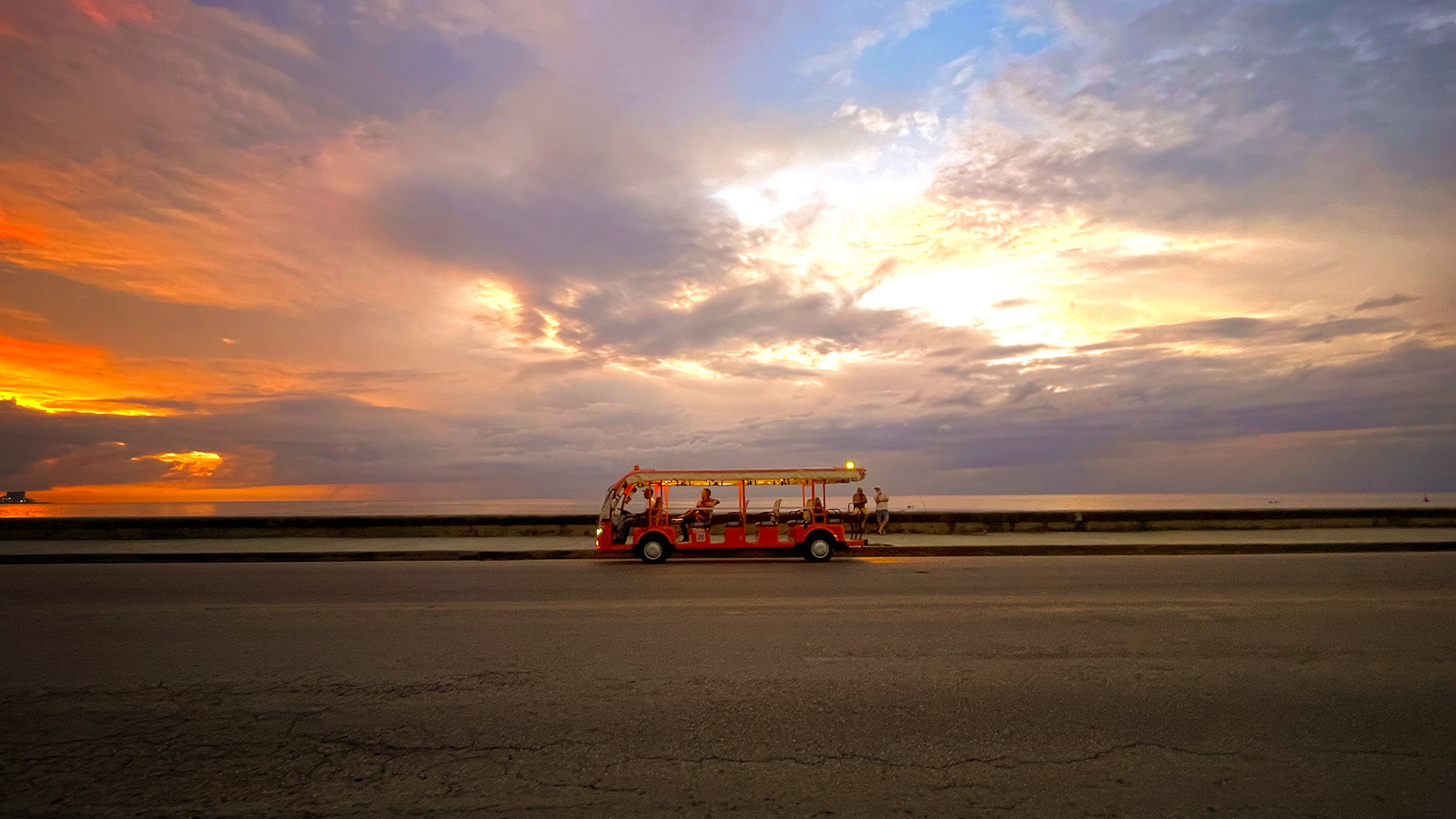 Private Events at sunset on the Malecón